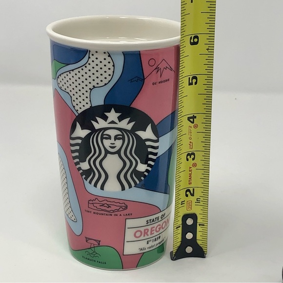 Starbucks State of Oregon Ceramic 12oz Double Walled Travel Tumbler Portland - Picture 8 of 12